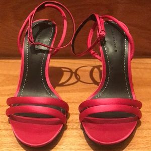 Zara satin heels